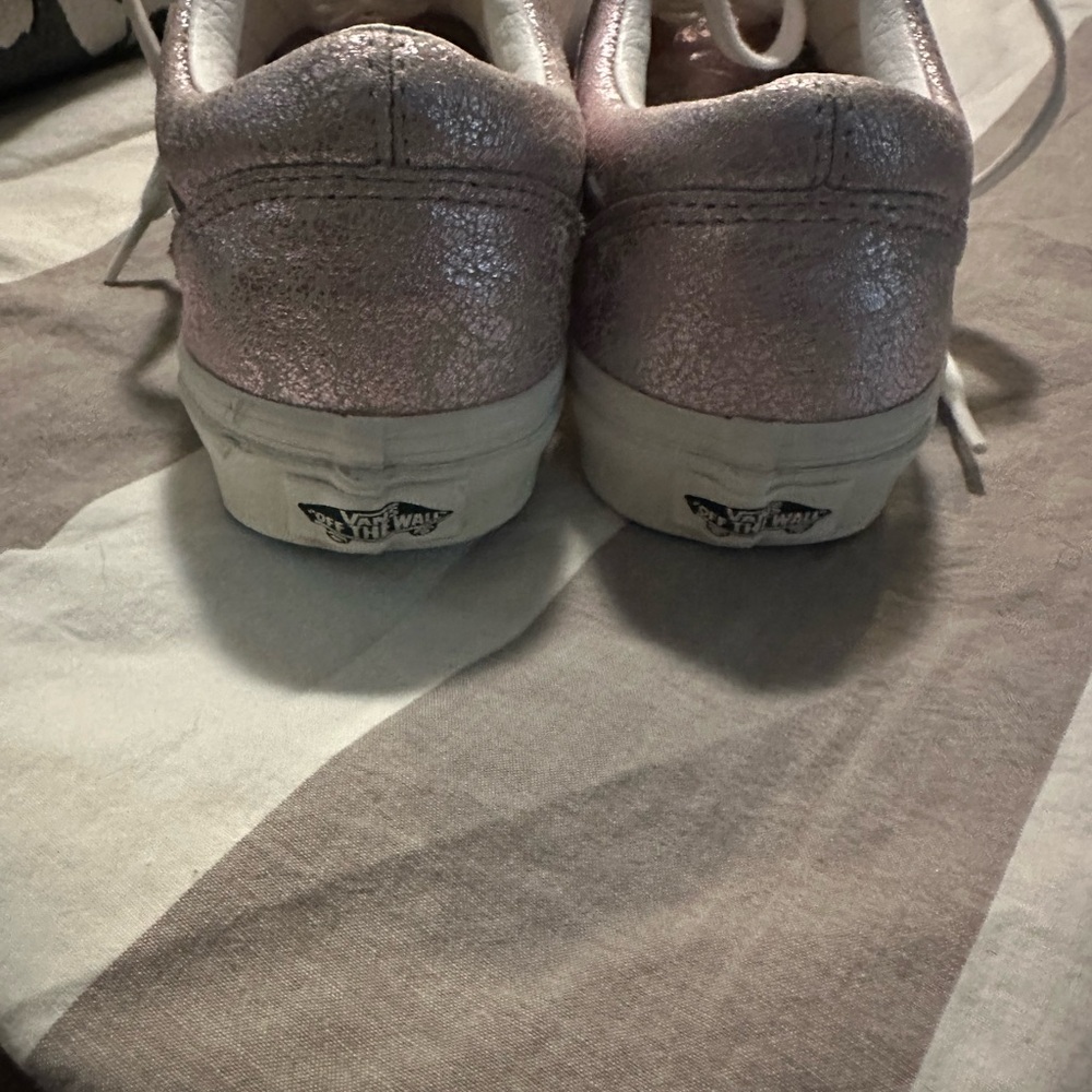 Vans Kids Sneakers in Shimmering Pink and White - Picture 3 of 3